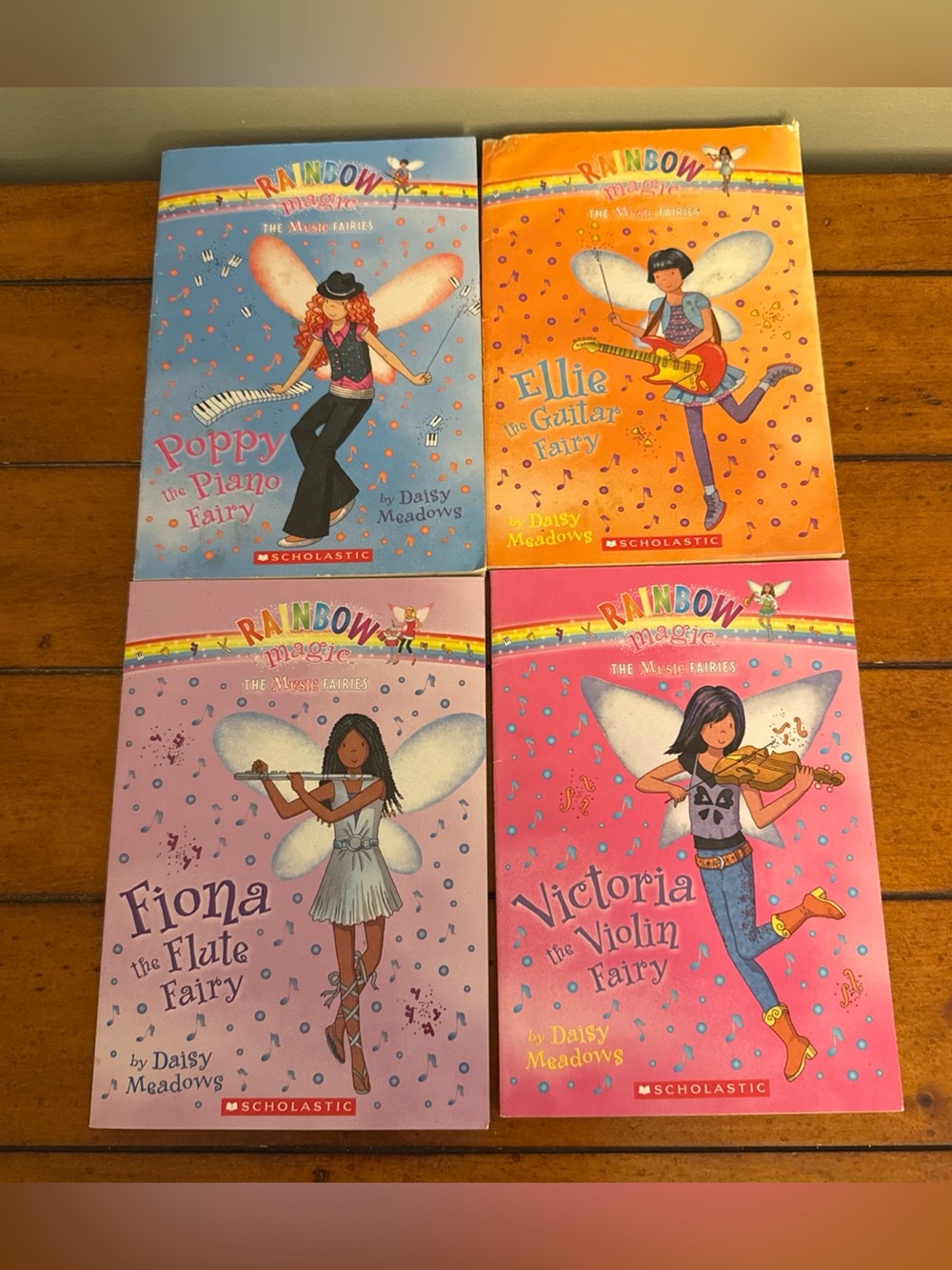 Rainbow Magic The Music Fairies Series lot of 4 books: Book One, Two, Three, Six